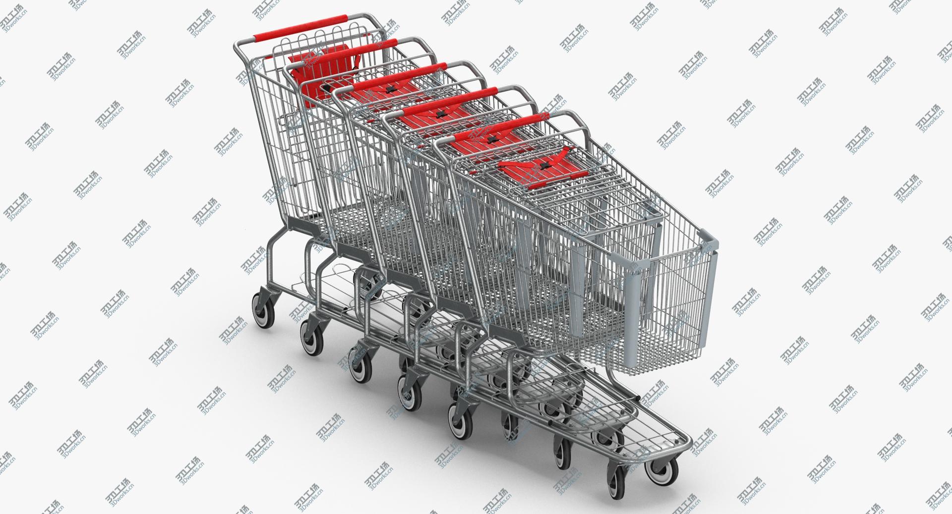 images/goods_img/2021040162/Metal Shopping Carts 01 Red Row of 05 3D model/1.jpg